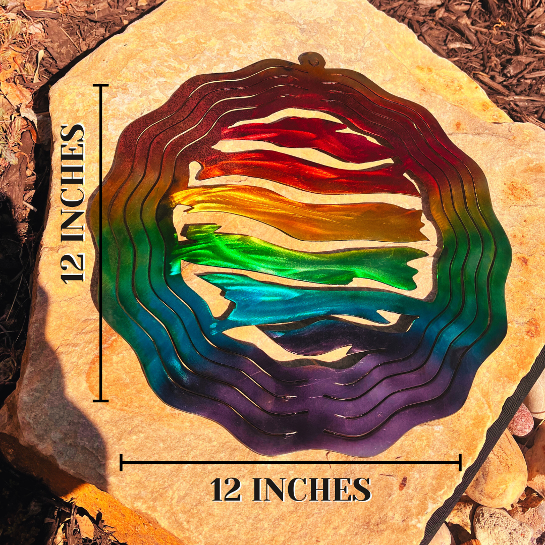 3D Rainbow Wind Spinner